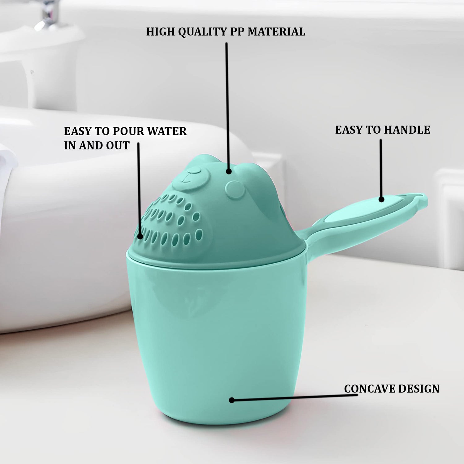 Baby Shampoo Shower Cup – Safe Soft Bath Tumbler for Kids’ Hair Washing