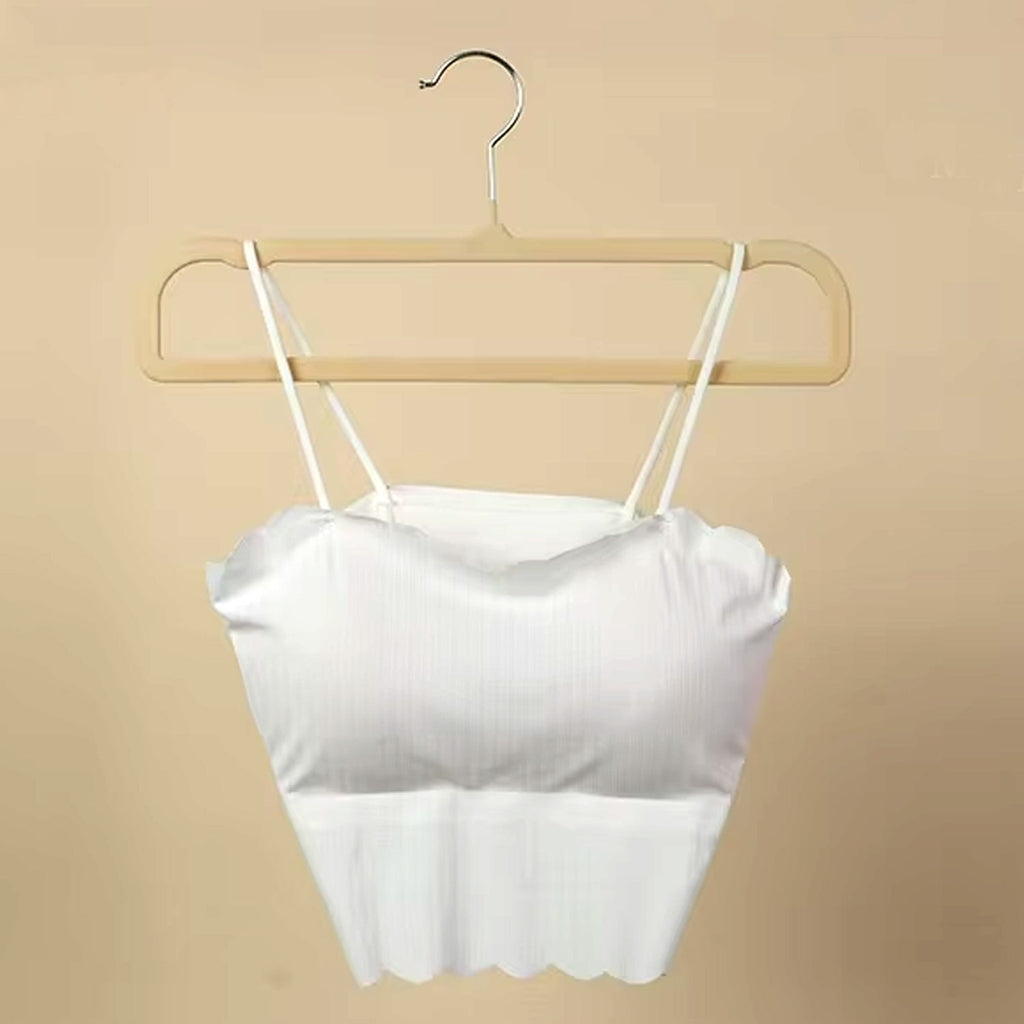Premium Velvet Non-Slip Cloth Hanger with Metal Hook (1 Pc)