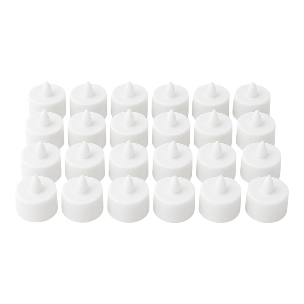 Flameless LED Tealights, Smokeless Plastic Decorative Candles - Led Tea Light Candle For Home Decoration, Diwali (Pack Of 24)