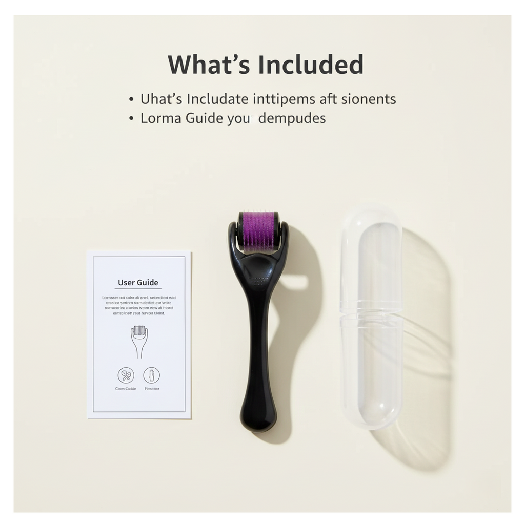 Derma Roller Anti Ageing Facial Scrubs & Polishes Scar Removal Hair Regrowth (0.75mm)