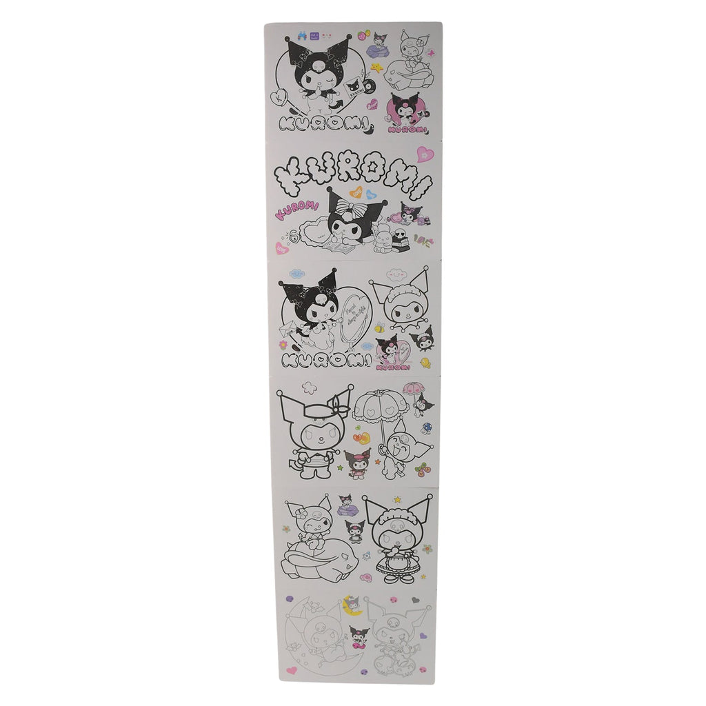 Coloring Book for Kids 6 Sheets with 6 Colorful Markers  (1 Set)